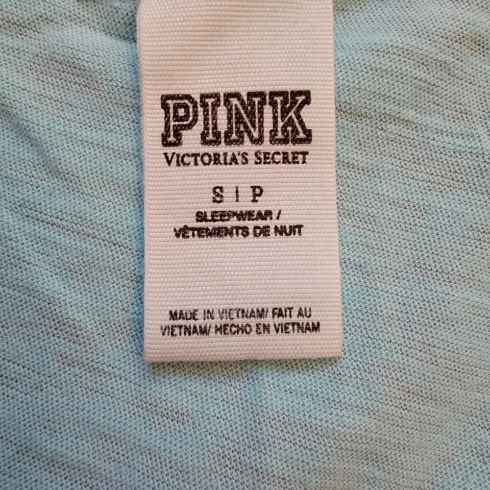 Victoria's Secret PINK Blue V-Neck Shirt - Picture 2 of 4